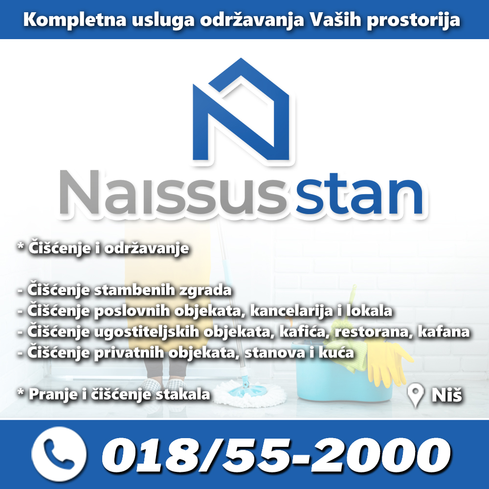 NaissusStan d.o.o. – Čišćenje i održavanje zgrada, lokala, kancelarija, kafića, restorana, kafana, stanova, kuća Niš