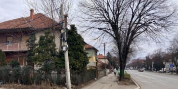 Preuzeto sa izvora: Od jačine udarca bandera se nakrivila; foto: Milan Zirojević/Južne vesti