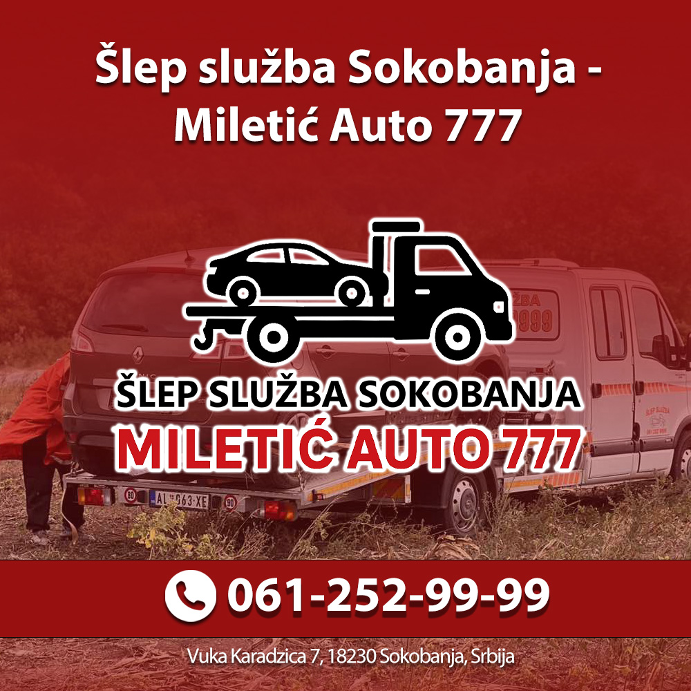 Šlep služba Sokobanja – Miletić Auto 777